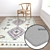 Luxury Set of 3 Carpets 3D model small image 5