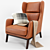 Sleek Ryder Leather Chair 3D model small image 6