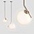 Gilded Stem Pendant Lamp 3D model small image 1