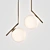 Gilded Stem Pendant Lamp 3D model small image 4