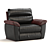 Luxury Leather Armchair: Polys 1 610 386 3D model small image 1