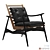 Elegant Stone Haru Lounge Chair 3D model small image 1