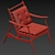 Elegant Stone Haru Lounge Chair 3D model small image 4