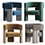 Elegant Fendi Casa Armchair 3D model small image 1