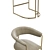 Anouka Armchair & Barstool: Modern Elegance by Hamilton Conte 3D model small image 2