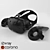 HTC Vive VR Helmet with Controllers 3D model small image 1