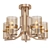 Antique Bronze Glass Chandelier 3D model small image 1