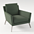 Sleek Contemporary Armchair: Ava 3D model small image 1