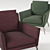 Sleek Contemporary Armchair: Ava 3D model small image 2