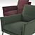 Sleek Contemporary Armchair: Ava 3D model small image 4