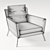 Sleek Contemporary Armchair: Ava 3D model small image 5