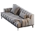 Chic Chloe Sofa - D. 100 x H. 82 3D model small image 5