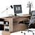 Sleek Reception Set: Desk & Wall Art 3D model small image 4