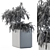 Concrete Outdoor Planters - Set 74 3D model small image 5