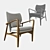 Aarhus Mid Century Armchair 3D model small image 4