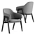 Elegant Linley Savile Dining Chair 3D model small image 1