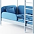 Modern Twin Bunk Bed 3D model small image 3