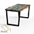 Rustic River Table by Slabs.Wood 3D model small image 2