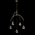 Glamour Arced Crystal Chandelier 3D model small image 1