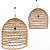 Tunisian Date Palm Rattan Lamp 3D model small image 1