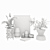 Elegant 6-Piece Decor Set 3D model small image 8