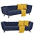 Elegant Emma Sofa: Modern Tuxedo Style 3D model small image 1