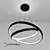 Sleek Design Pendant Lamp ULIGHT Haloin (2 Rings) 3D model small image 1