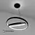 Sleek Design Pendant Lamp ULIGHT Haloin (2 Rings) 3D model small image 2