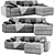 Ikea Kivik Chaise Longue: Stylish and Spacious Comfort 3D model small image 1