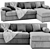 Ikea Kivik Chaise Longue: Stylish and Spacious Comfort 3D model small image 2