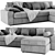 Ikea Kivik Chaise Longue: Stylish and Spacious Comfort 3D model small image 3