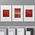 Modern Abstract Paintings Set 3D model small image 1