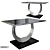 Sleek Stainless Steel End Table 3D model small image 1