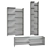 Modern Bookcase by Desalto 3D model small image 2