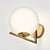 Elegant Stem Wall Lamp in Golden Finish 3D model small image 2