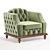 Luxurious Chesterfield Brighton Sofa 3D model small image 6