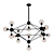 Sleek Logan 15-Light Sputnik Chandelier 3D model small image 1