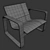 Elegant Nubi Poltrona Chair 3D model small image 5