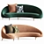 Jonathanadler Ether Curved Sofa: Luxurious and Modern Design 3D model small image 1