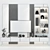 Contemporary TV Shelf 0211 3D model small image 3