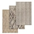 Luxury Rug Collection: 3 High-Quality Carpets Set 3D model small image 1