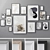 Stylish Gallery: 15 Frame Set 3D model small image 1