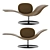 Modern Asymmetric Dove Chaise 3D model small image 1