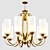 Opulent Opal Vintage Chandelier 3D model small image 1