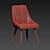 Luxury Velvet Dining Chair 3D model small image 3