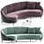 Elegant Curved Sofa: Beverly 3D model small image 2