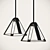 Sleek Metal LED Pendant 3D model small image 1