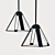 Sleek Metal LED Pendant 3D model small image 4