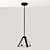 Sleek Metal LED Pendant 3D model small image 5