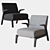 Elegant Venus Lounge Chair: Camerich 3D model small image 1